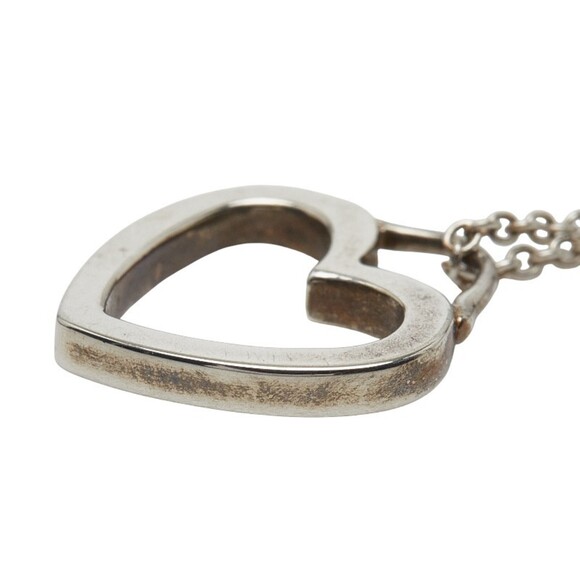 Tiffany & Co. SV925 Silver Sentimental Heart Necklace for Women. TIFFANY